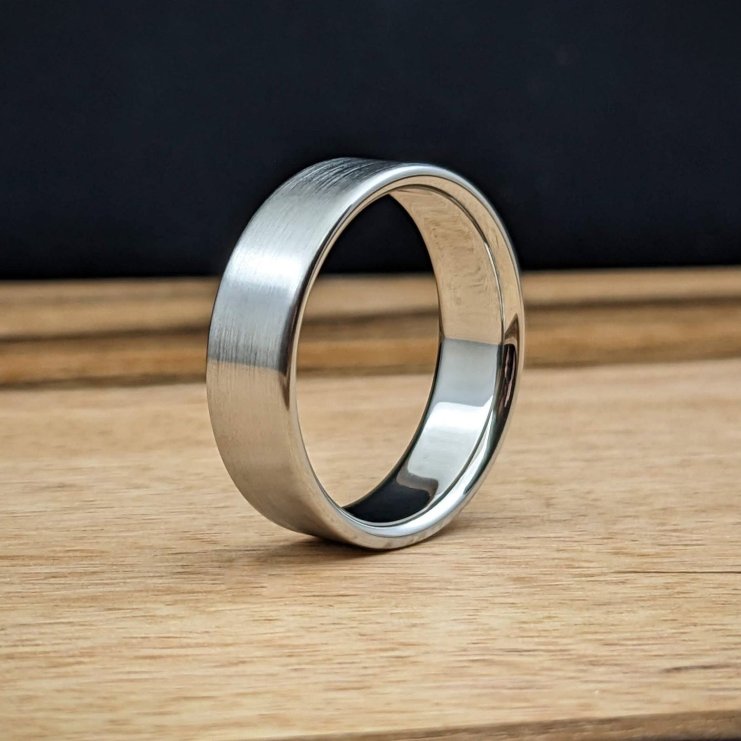 Brushed Titanium Ring