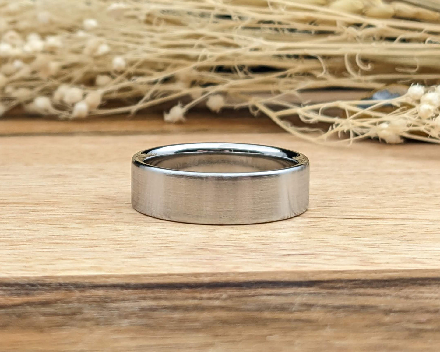 Brushed Titanium Ring