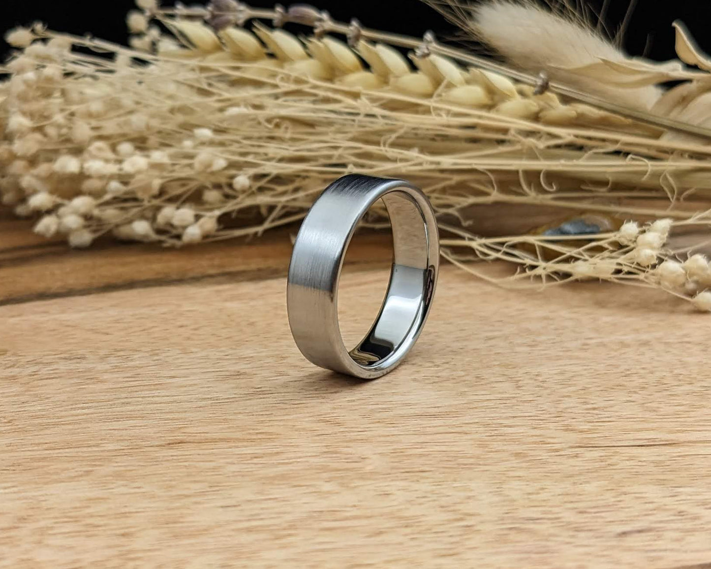 Brushed Titanium Ring