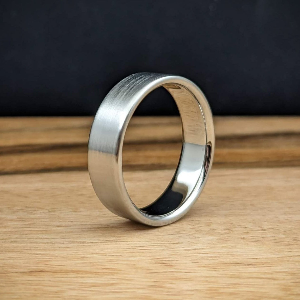 Brushed Titanium Ring