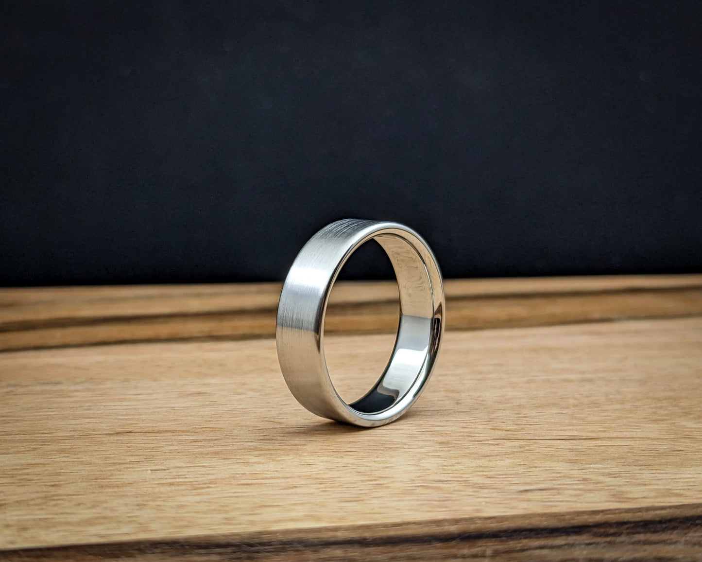 Brushed Titanium Ring