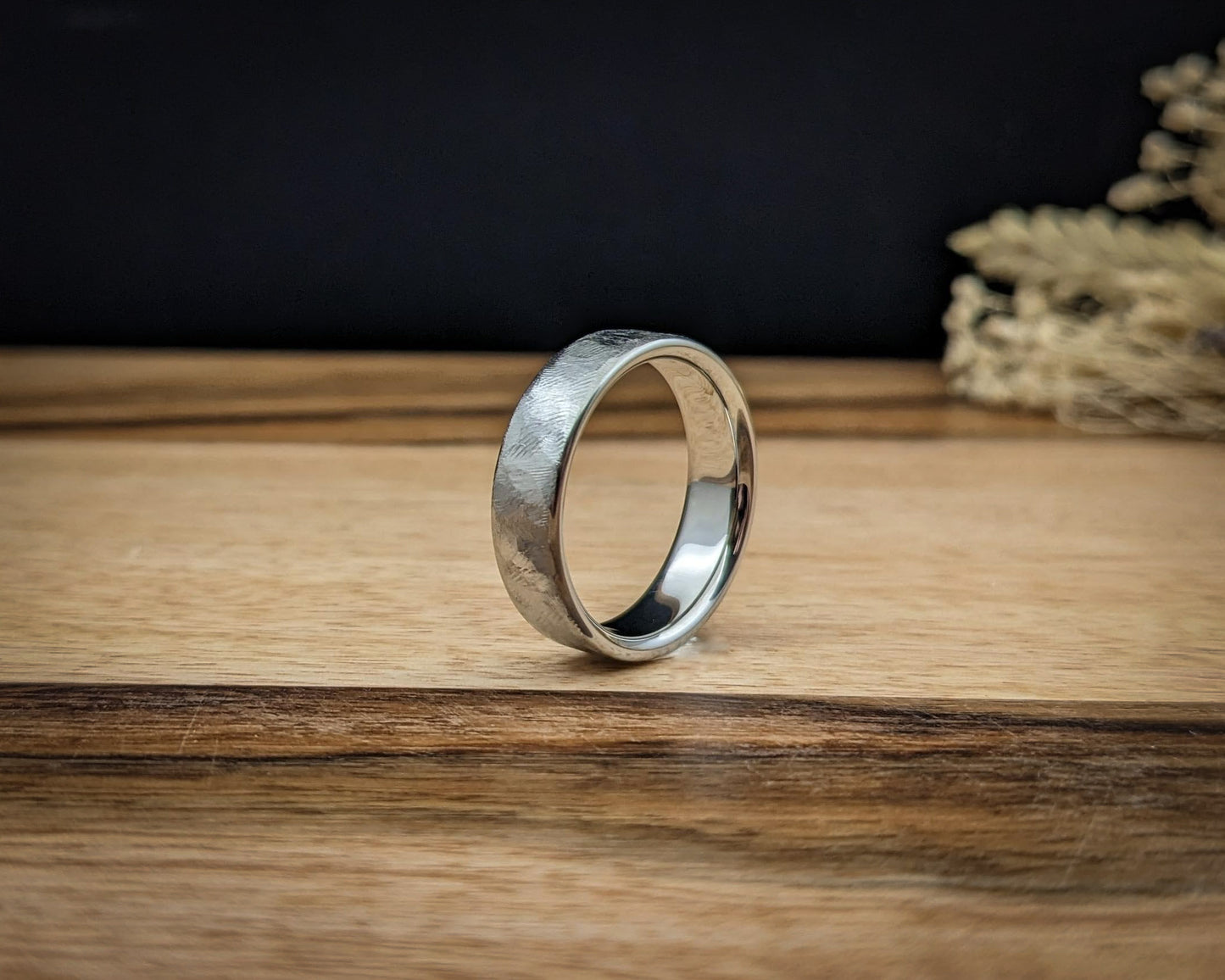 Textured Titanium Ring