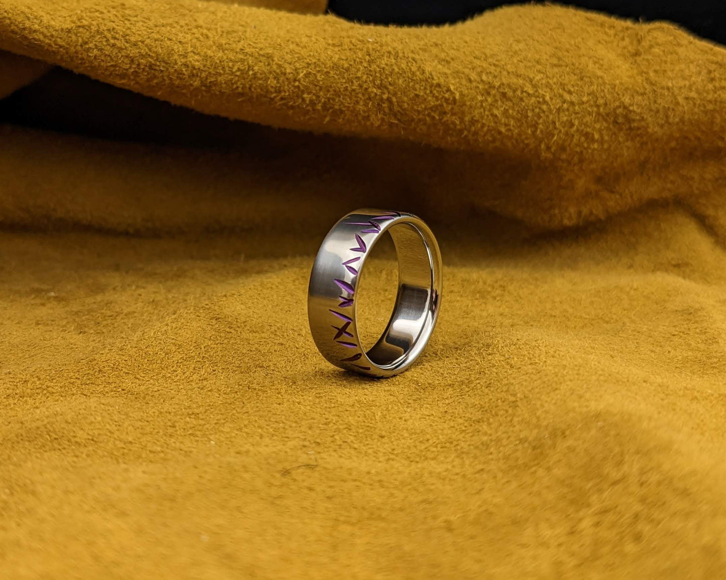 Purple Shard Titanium Ring