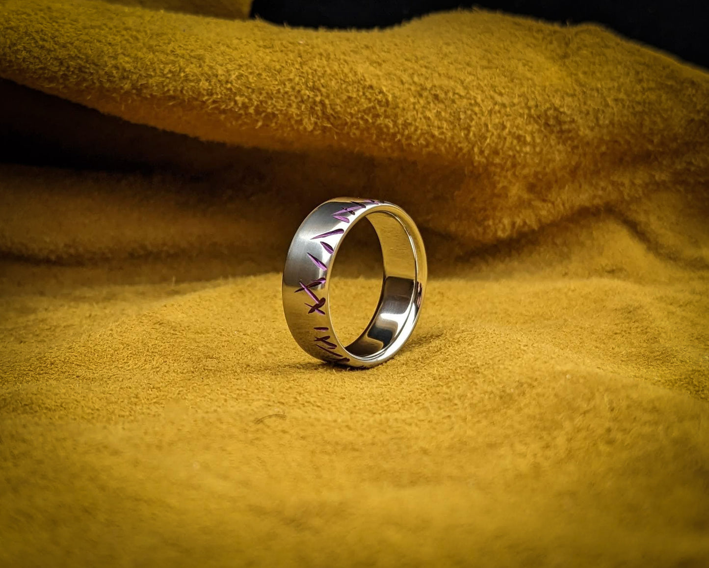 Purple Shard Titanium Ring