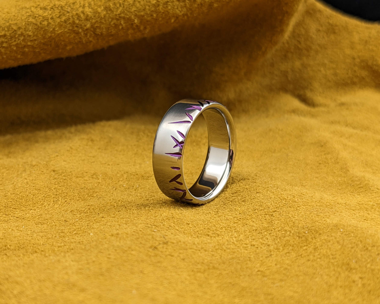 Purple Shard Titanium Ring