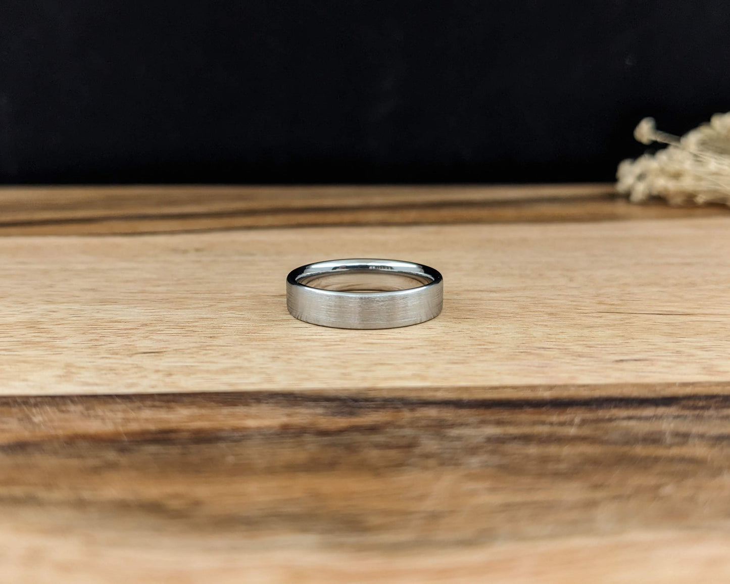 Brushed Titanium Ring