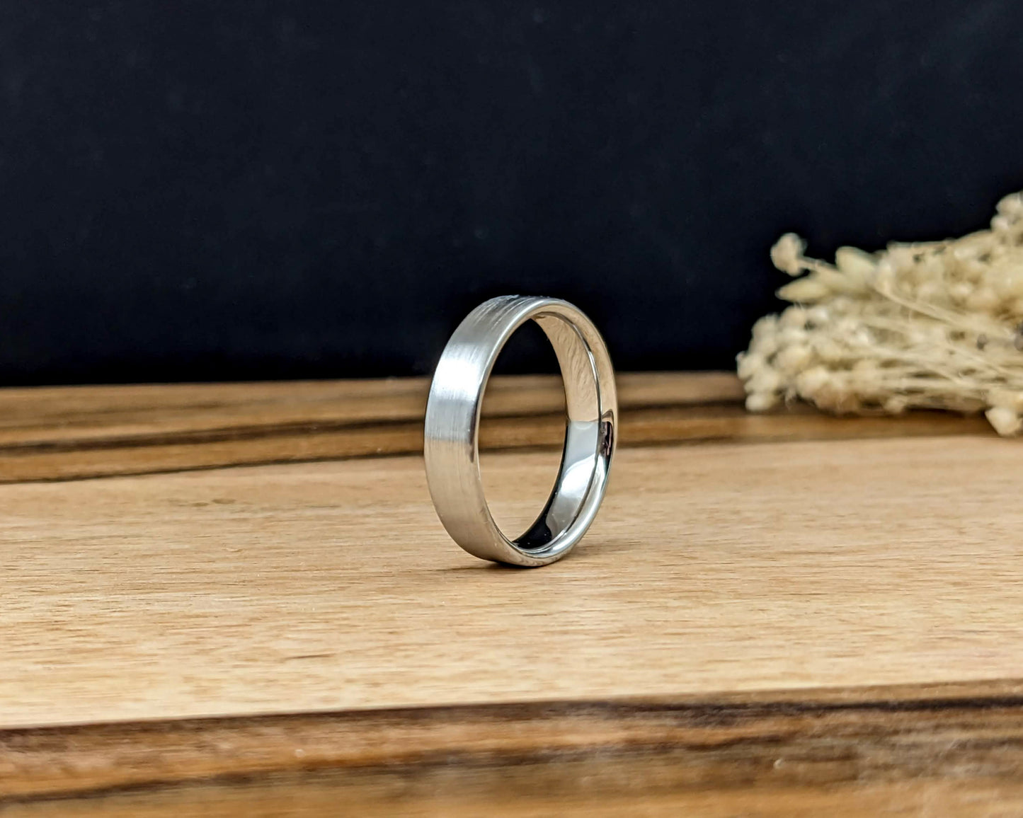 Brushed Titanium Ring