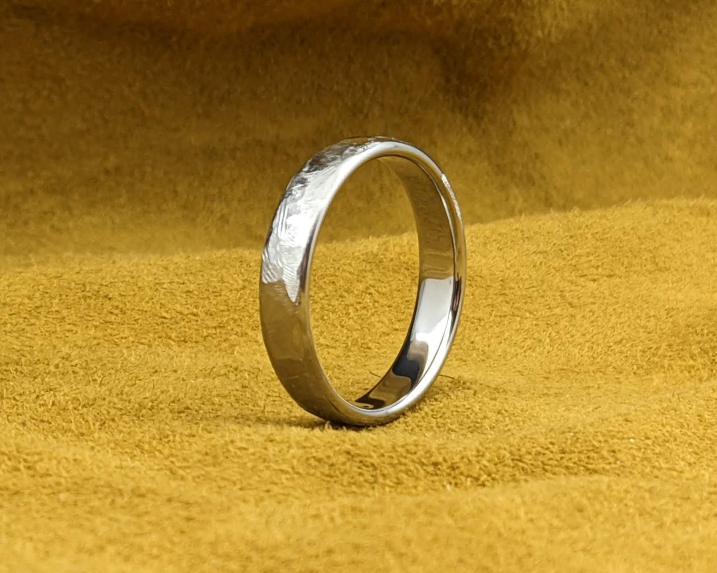 Thin Textured Titanium Ring