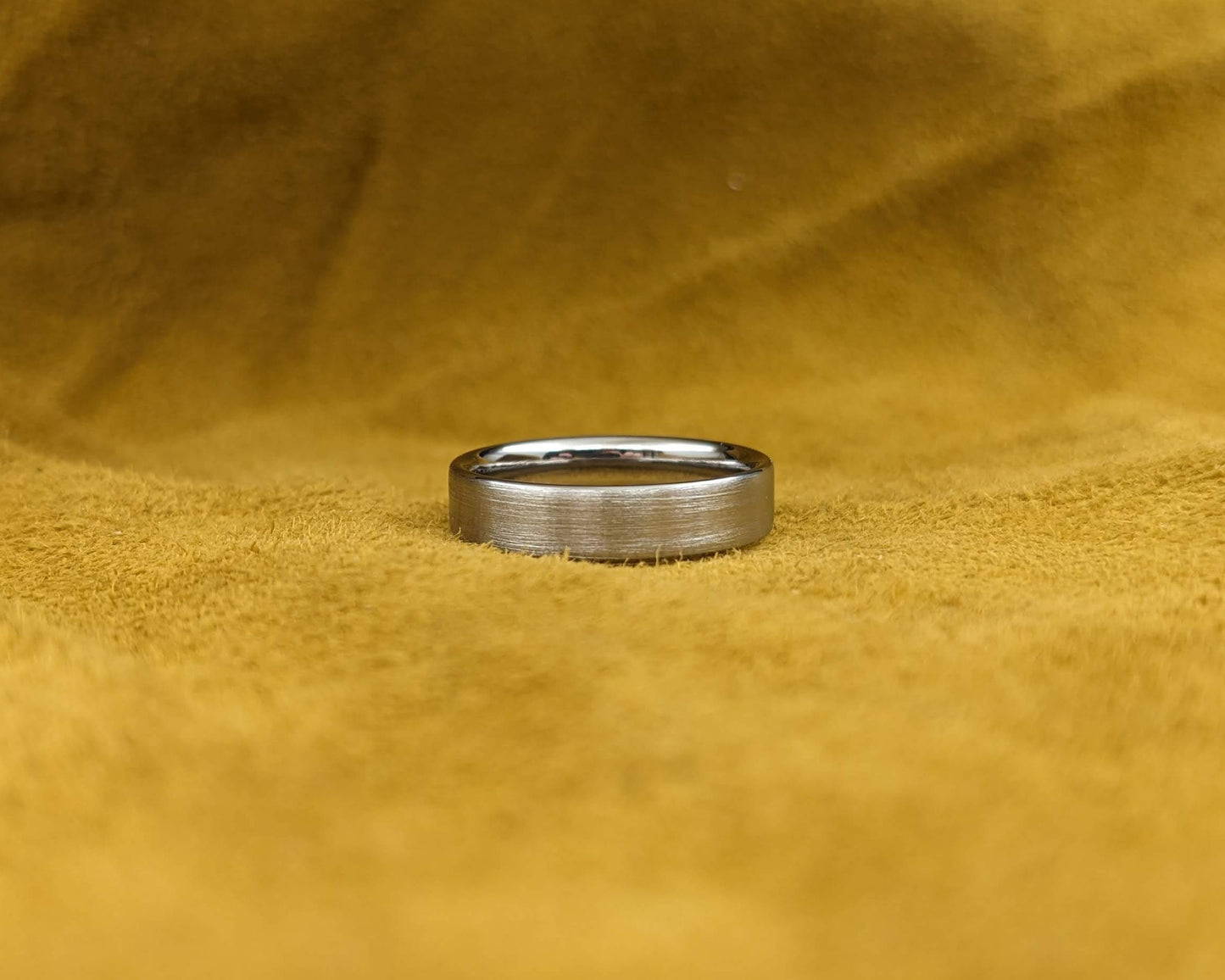 Thin Brushed Titanium Ring