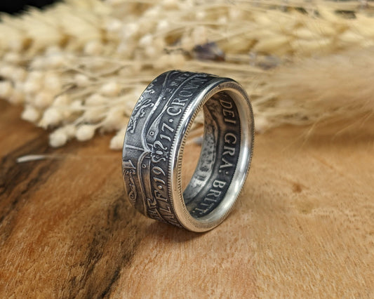 Silver Half Crown Coin Ring 1911 - 1919 - George V