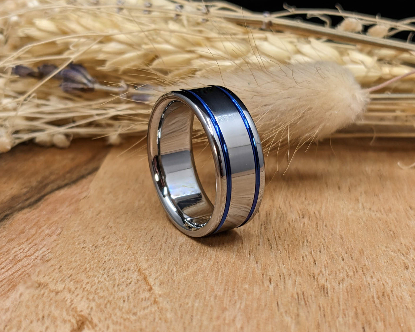 Blue Twin Grooved Titanium